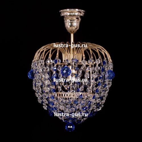 Люстра Малинка шар синяя в Симферополе Гусь Хрустальный
