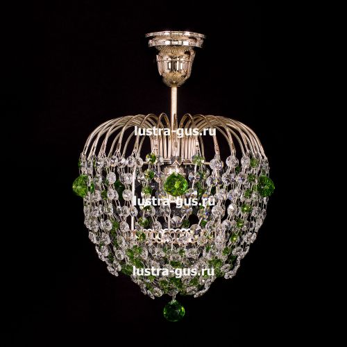 Люстра Малинка шар зеленая в Симферополе Гусь Хрустальный