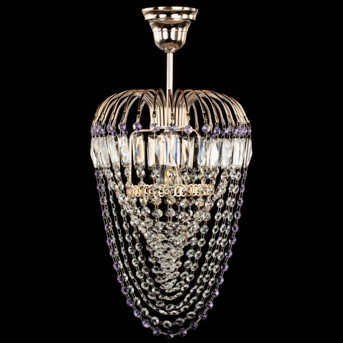 Люстра Малинка Водоворот фиолетовая в Симферополе Гусь Хрустальный