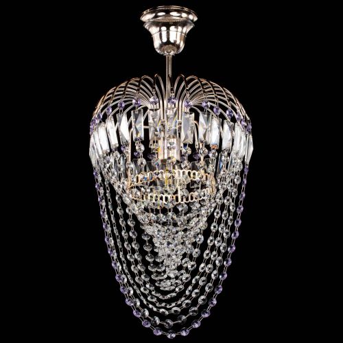 Люстра Малинка Водоворот фиолетовая в Симферополе Гусь Хрустальный