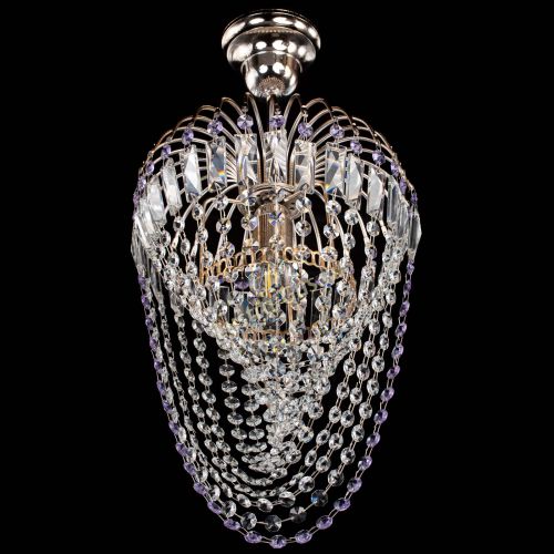 Люстра Малинка Водоворот фиолетовая в Симферополе Гусь Хрустальный