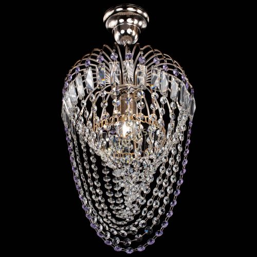 Люстра Малинка Водоворот фиолетовая в Симферополе Гусь Хрустальный