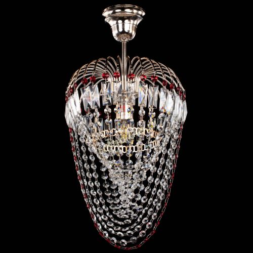 Люстра Малинка Водоворот красная в Симферополе Гусь Хрустальный