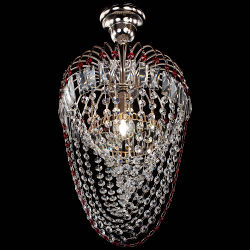 Люстра Малинка Водоворот красная в Симферополе Гусь Хрустальный