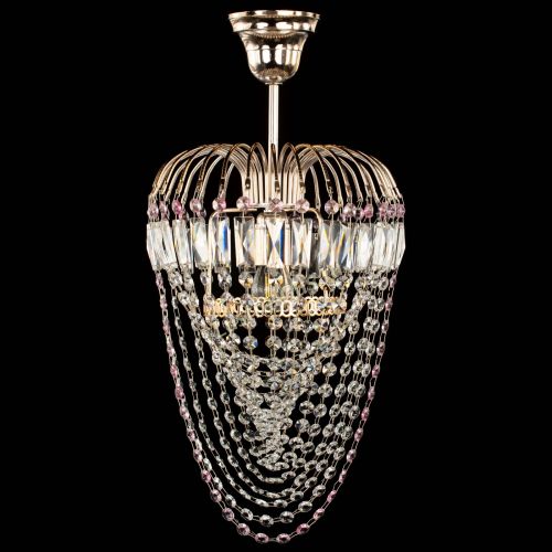 Люстра Малинка Водоворот розовая в Симферополе Гусь Хрустальный