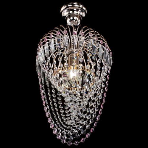 Люстра Малинка Водоворот розовая в Симферополе Гусь Хрустальный