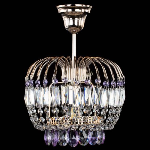 Люстра Малинка фиолетовая в Симферополе Гусь Хрустальный