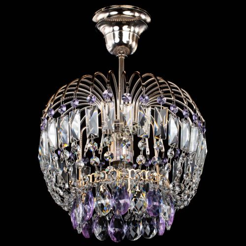 Люстра Малинка фиолетовая в Симферополе Гусь Хрустальный