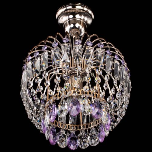 Люстра Малинка фиолетовая в Симферополе Гусь Хрустальный