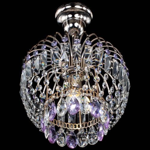 Люстра Малинка фиолетовая в Симферополе Гусь Хрустальный