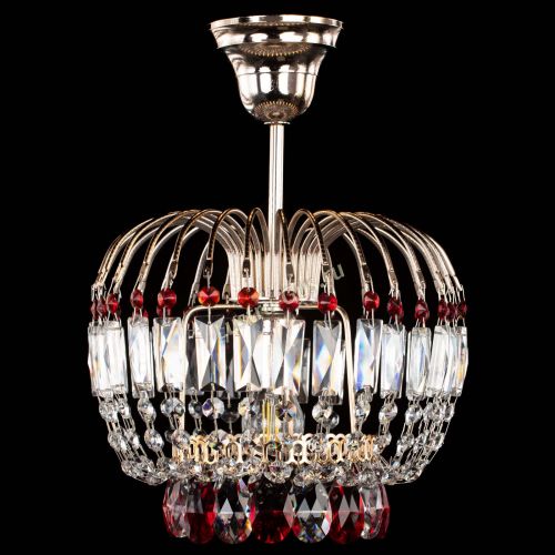 Люстра Малинка красная в Симферополе Гусь Хрустальный