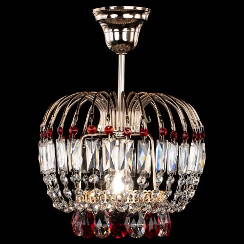 Люстра Малинка красная в Симферополе Гусь Хрустальный