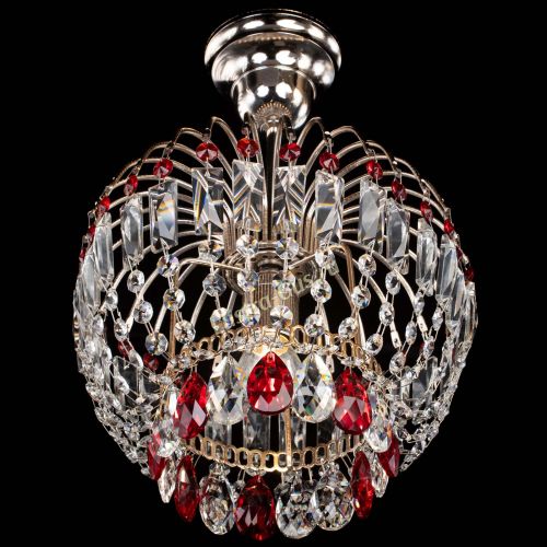 Люстра Малинка красная в Симферополе Гусь Хрустальный