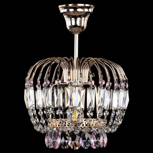 Люстра Малинка розовая в Симферополе Гусь Хрустальный