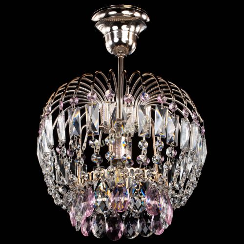 Люстра Малинка розовая в Симферополе Гусь Хрустальный