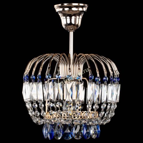 Люстра Малинка синяя в Симферополе Гусь Хрустальный