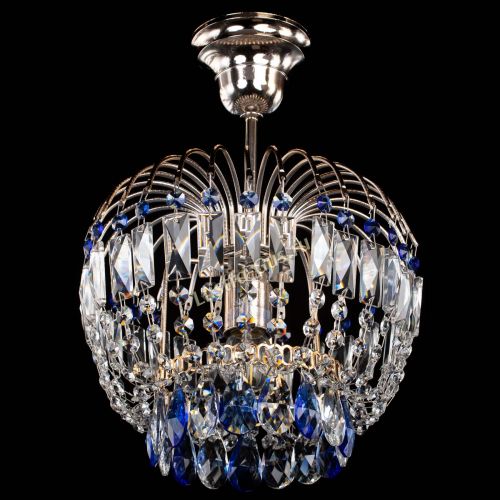 Люстра Малинка синяя в Симферополе Гусь Хрустальный