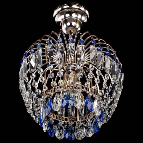 Люстра Малинка синяя в Симферополе Гусь Хрустальный