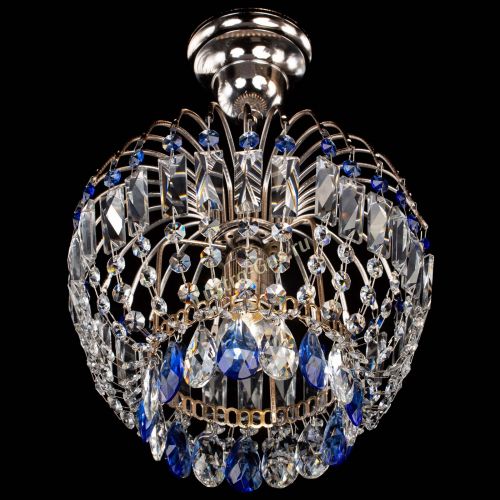 Люстра Малинка синяя в Симферополе Гусь Хрустальный