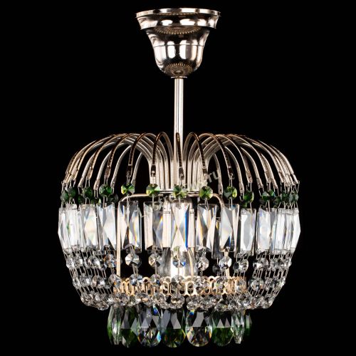 Люстра Малинка зеленая в Симферополе Гусь Хрустальный
