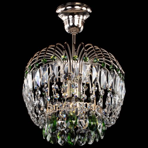 Люстра Малинка зеленая в Симферополе Гусь Хрустальный
