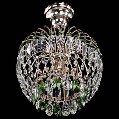 Люстра Малинка зеленая в Симферополе Гусь Хрустальный