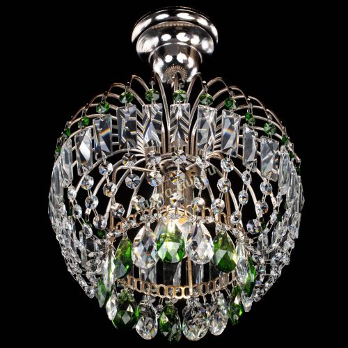 Люстра Малинка зеленая в Симферополе Гусь Хрустальный