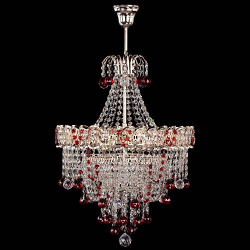 Люстра Натали Софья красная в Симферополе Гусь Хрустальный
