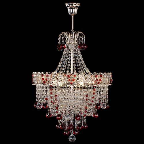 Люстра Натали Софья красная в Симферополе Гусь Хрустальный