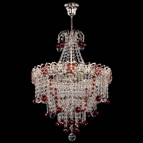 Люстра Натали Софья красная в Симферополе Гусь Хрустальный