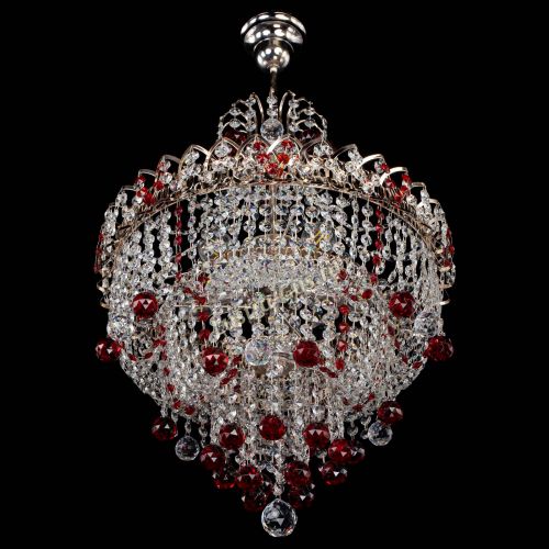 Люстра Натали Софья красная в Симферополе Гусь Хрустальный