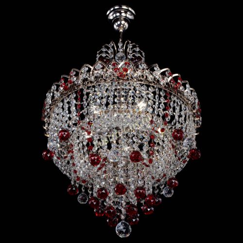 Люстра Натали Софья красная в Симферополе Гусь Хрустальный