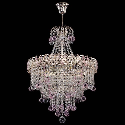 Люстра Натали Софья розовая в Симферополе Гусь Хрустальный