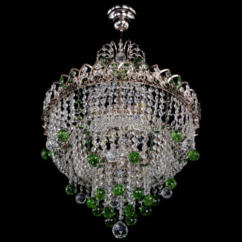 Люстра Натали Софья зеленая в Симферополе Гусь Хрустальный