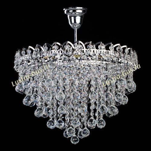 Люстра Капель Лепесток Шар  30мм с подвесом в Симферополе Гусь Хрустальный