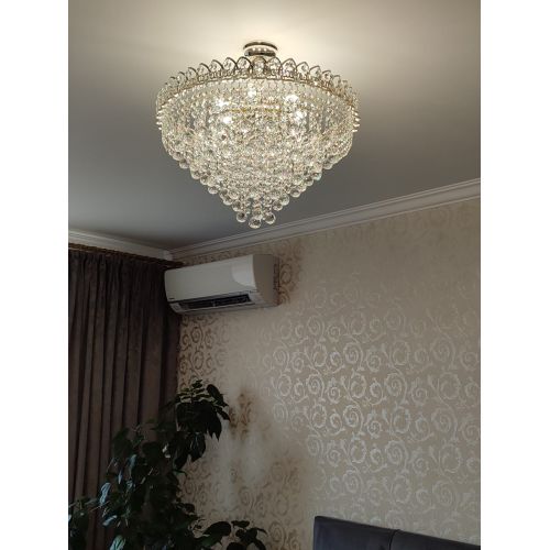 Люстра Капель Лепесток Шар  30мм с подвесом в Симферополе Гусь Хрустальный