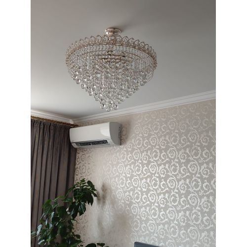 Люстра Капель Лепесток Шар  30мм с подвесом в Симферополе Гусь Хрустальный