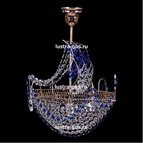 Люстра Корвет 1 ламповый синий в Симферополе Гусь Хрустальный