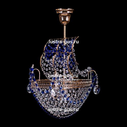 Люстра Корвет 1 ламповый синий в Симферополе Гусь Хрустальный
