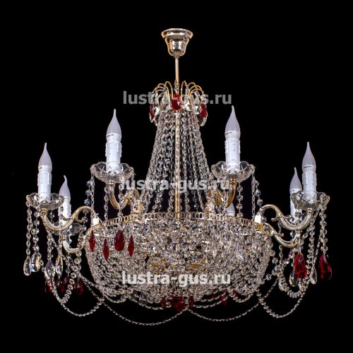 Люстра Свеча Лайт №3 цветная в Симферополе Гусь Хрустальный