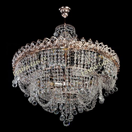 Люстра Водопад Софья с подвесом в Симферополе Гусь Хрустальный