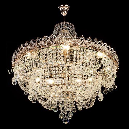 Люстра Водопад Софья с подвесом в Симферополе Гусь Хрустальный