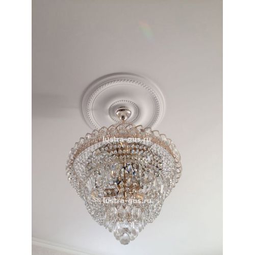 Люстра Водопад с подвесом  в Симферополе Гусь Хрустальный