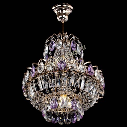 Люстра Ника 1 лампа фиолетовая в Симферополе Гусь Хрустальный