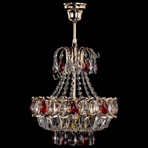 Люстра Ника 1 лампа красная в Симферополе Гусь Хрустальный