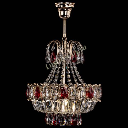 Люстра Ника 1 лампа красная в Симферополе Гусь Хрустальный