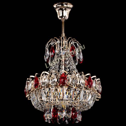 Люстра Ника 1 лампа красная в Симферополе Гусь Хрустальный