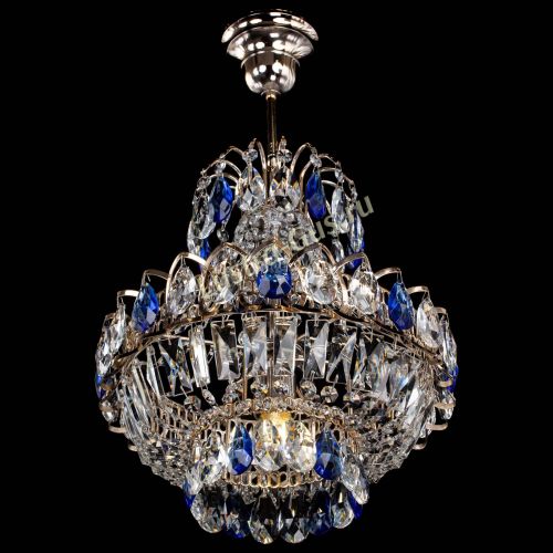 Люстра Ника 1 лампа синяя в Симферополе Гусь Хрустальный