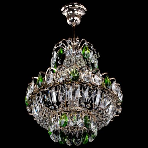 Люстра Ника 1 лампа зеленая в Симферополе Гусь Хрустальный
