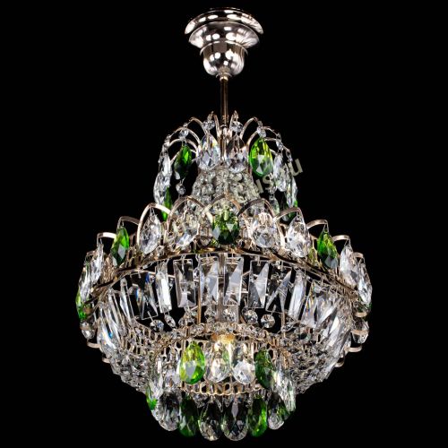 Люстра Ника 1 лампа зеленая в Симферополе Гусь Хрустальный